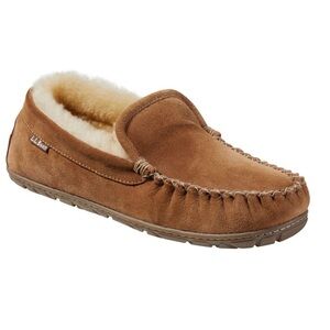 L.L. Bean | Men's Wicked Good Slippers Venetian Loafers Tan Suede, Size 7